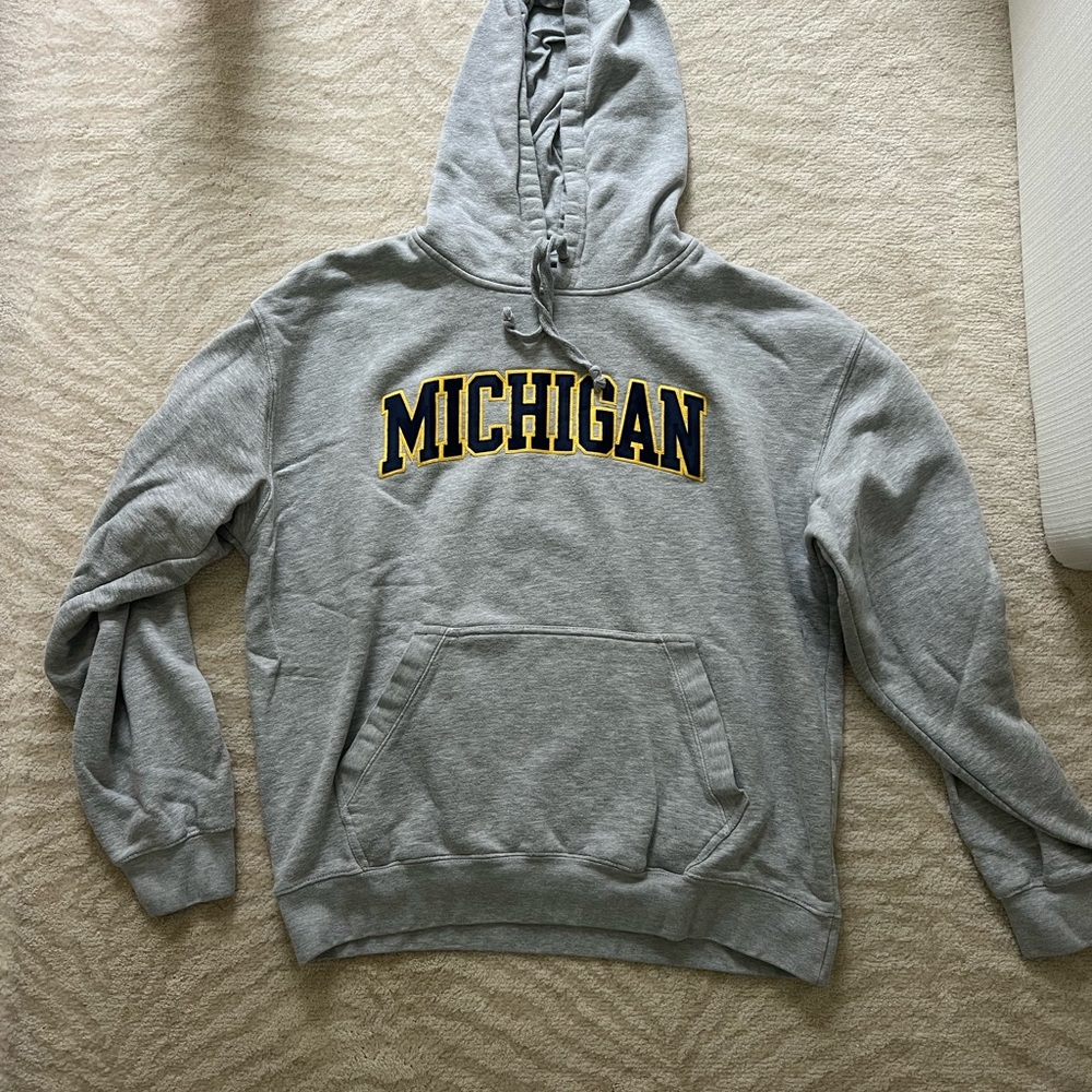 Gray Michigan Hoodie